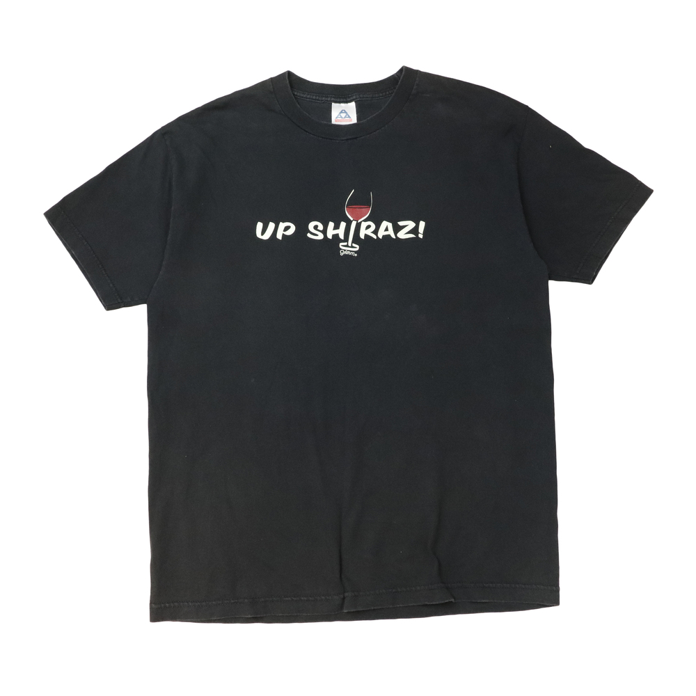 Vintage Up Shiraz Black T-Shirt (Hole On Armpit) Size L